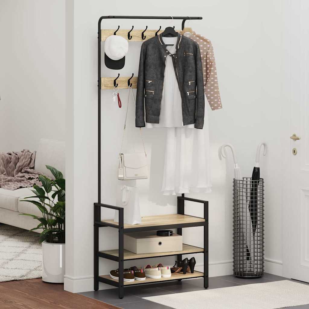 Jakkeholder Andet Sonoma-eg 75 X 34 X 184 Cm Konstrueret Træ - Billede 4