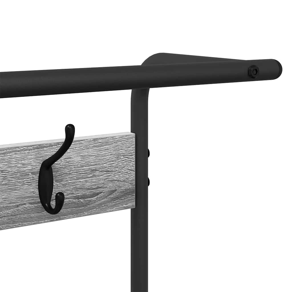 Jakkeholder Grå Sonoma-eg 75 X 34 X 184 Cm Konstrueret Træ - Billede 9