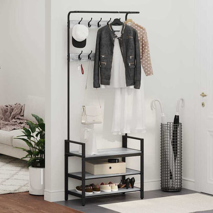 Jakkeholder Grå Sonoma-eg 75 X 34 X 184 Cm Konstrueret Træ - Billede 4
