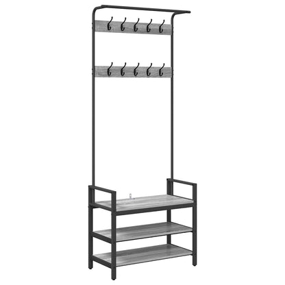 Jakkeholder Grå Sonoma-eg 75 X 34 X 184 Cm Konstrueret Træ - Billede 2