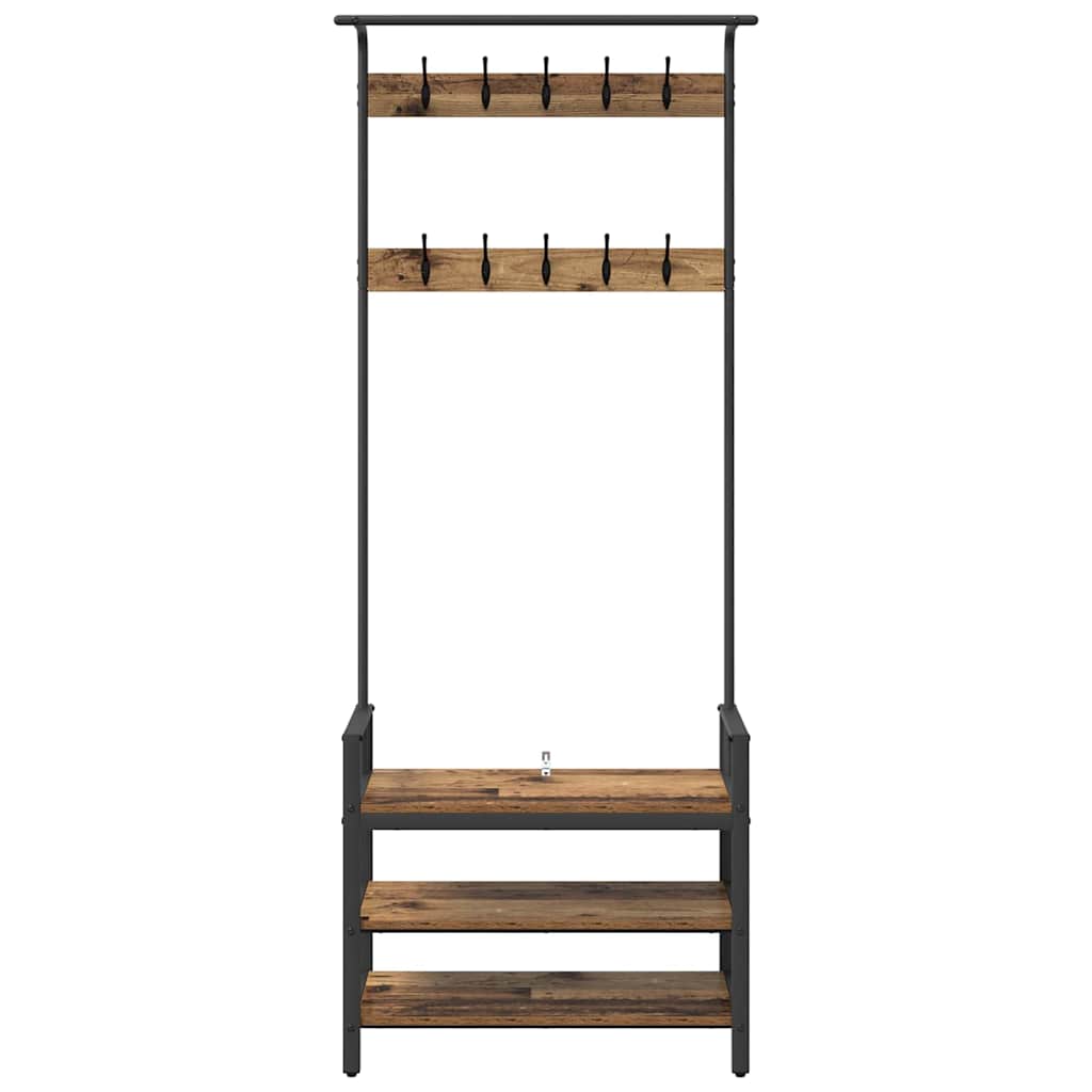 Jakkeholder Andet Gammelt Træ 75 X 34 X 184 Cm Konstrueret Træ - Billede 5