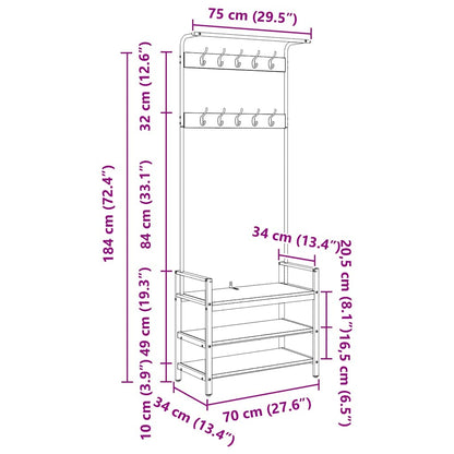 Jakkeholder Andet Artisan Eg 75 X 34 X 184 Cm Konstrueret Træ - Billede 12