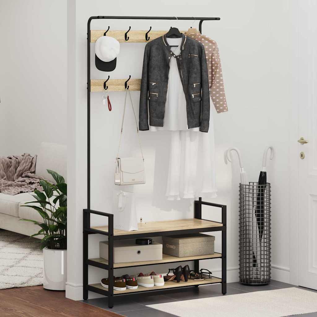 Jakkeholder Andet Sonoma-eg 95 X 34 X 184 Cm Konstrueret Træ - Billede 4