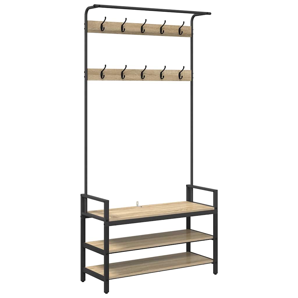 Jakkeholder Andet Sonoma-eg 95 X 34 X 184 Cm Konstrueret Træ - Billede 2