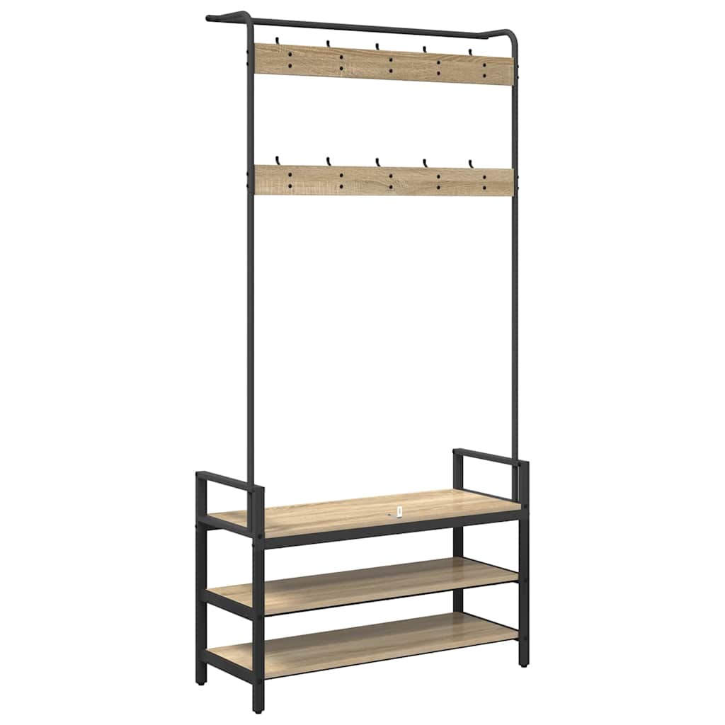 Jakkeholder Andet Sonoma-eg 95 X 34 X 184 Cm Konstrueret Træ - Billede 7