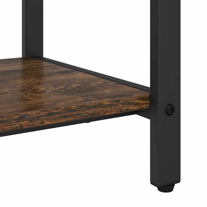 Jakkeholder Med Hylde Røget Eg 95 X 34 X 184 Cm Konstrueret Træ - Billede 8
