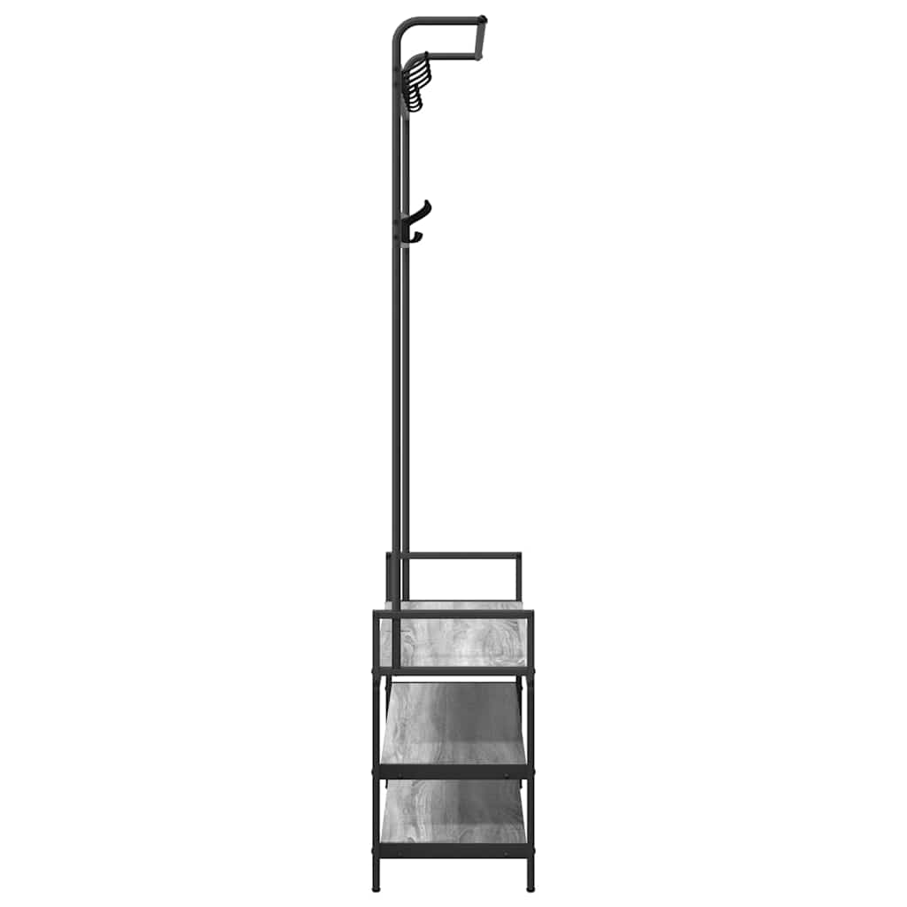 Jakkeholder Grå Sonoma-eg 95 X 34 X 184 Cm Konstrueret Træ - Billede 6