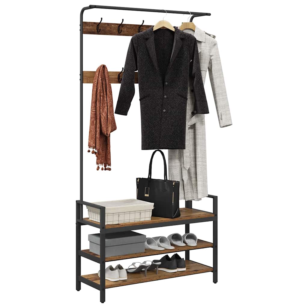 Jakkeholder Andet Gammelt Træ 95 X 34 X 184 Cm Konstrueret Træ - Billede 3