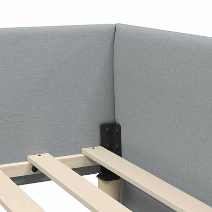 Hjørnesengramme Med Hovedgærde 80 Cm X 200 Cm Stof - Billede 8