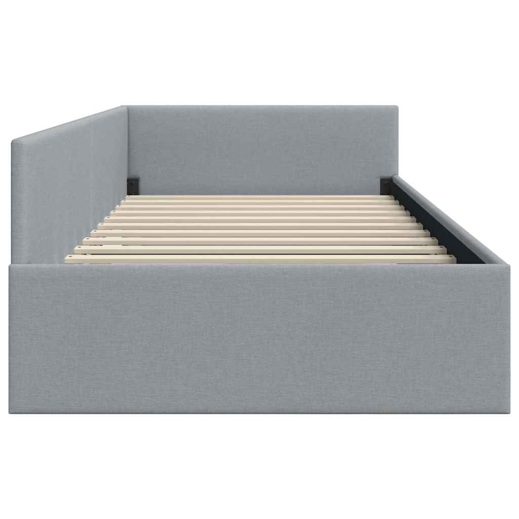 Hjørnesengramme Med Hovedgærde 80 Cm X 200 Cm Stof - Billede 6