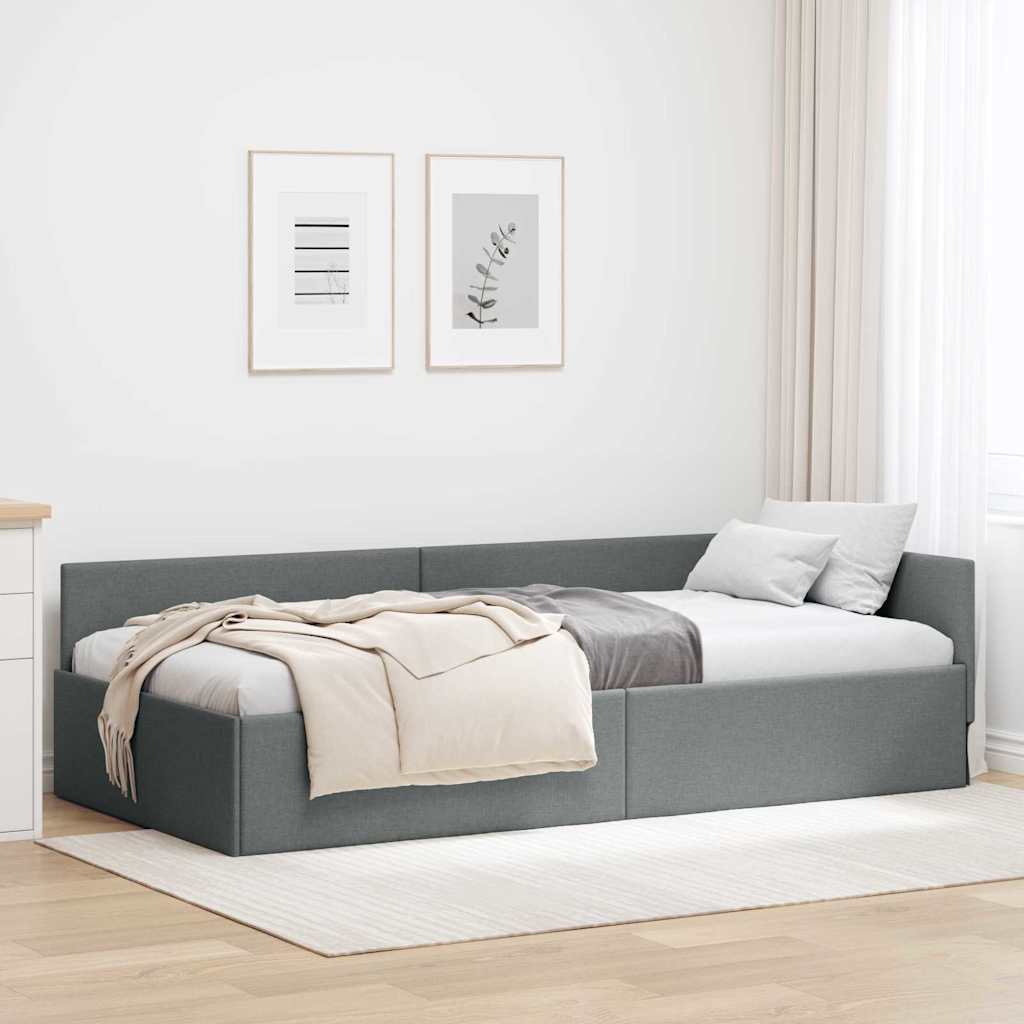 Hjørnesengramme Med Hovedgærde 80 Cm X 200 Cm Stof - Variant 42016052