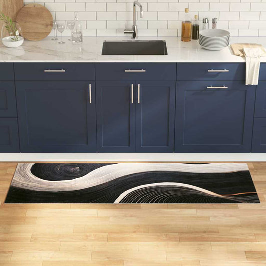 Køkken Måtte Art Deco Sort 180 X 60 Cm Fløjl - Hovedbillede