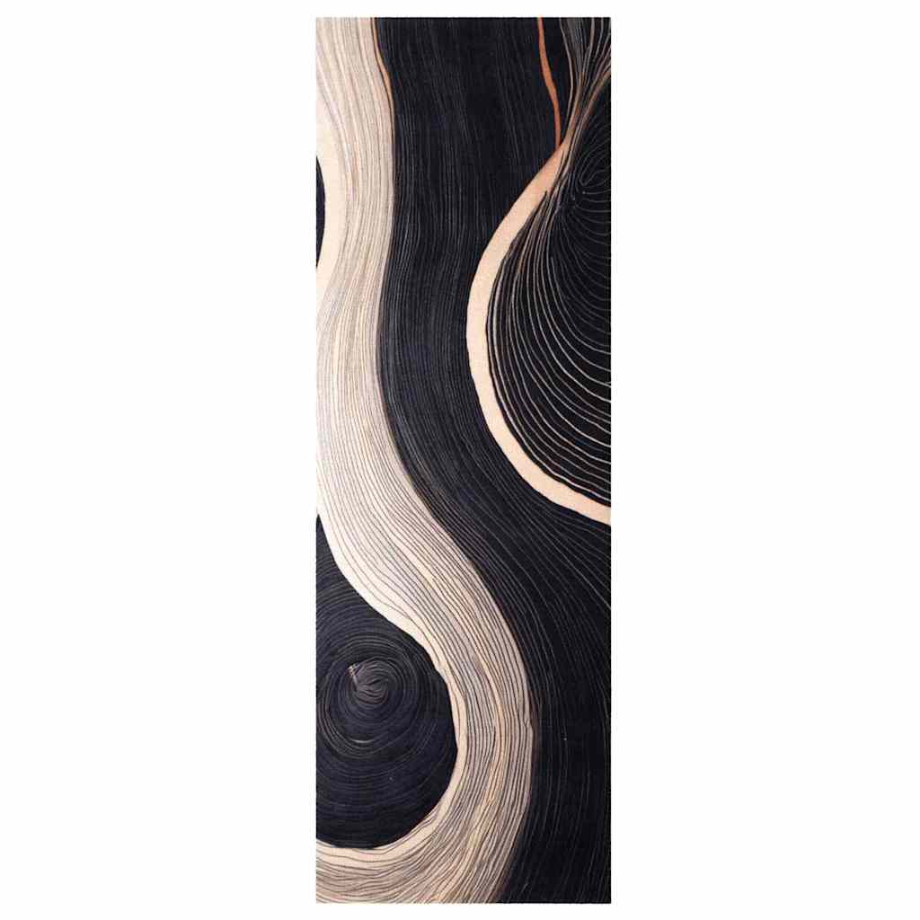 Køkken Måtte Art Deco Sort 180 X 60 Cm Fløjl - Billede 2