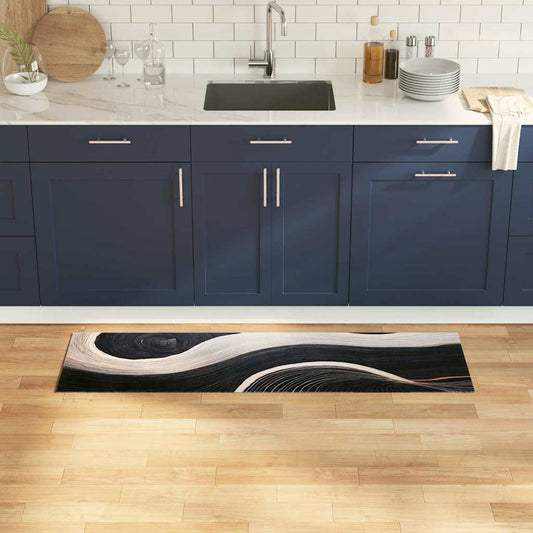 Køkken Måtte Art Deco Sort 150 X 45 Cm Fløjl - Hovedbillede