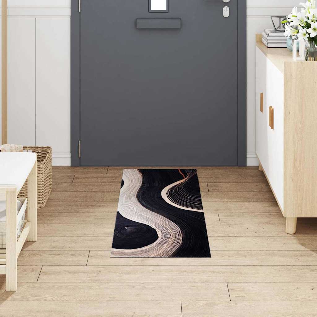 Køkken Måtte Art Deco Sort 150 X 45 Cm Fløjl - Billede 3