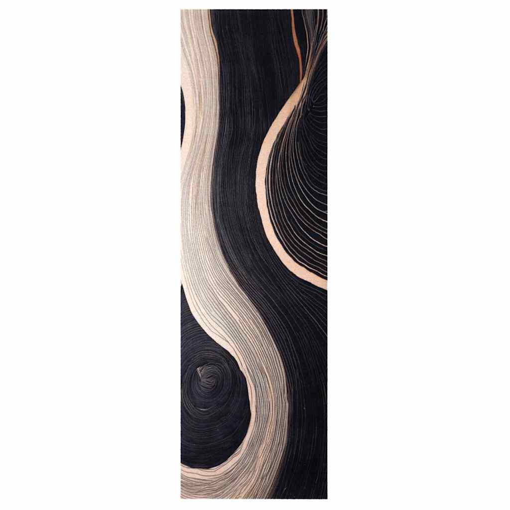 Køkken Måtte Art Deco Sort 150 X 45 Cm Fløjl - Billede 2