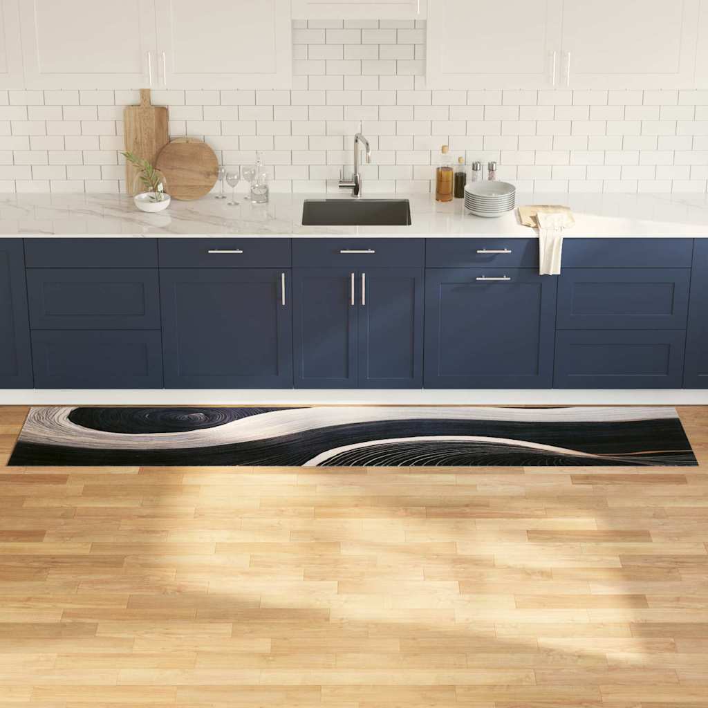 Køkken Måtte Art Deco Sort 300 X 60 Cm Fløjl - Hovedbillede