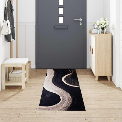 Køkken Måtte Art Deco Sort 300 X 60 Cm Fløjl - Billede 3