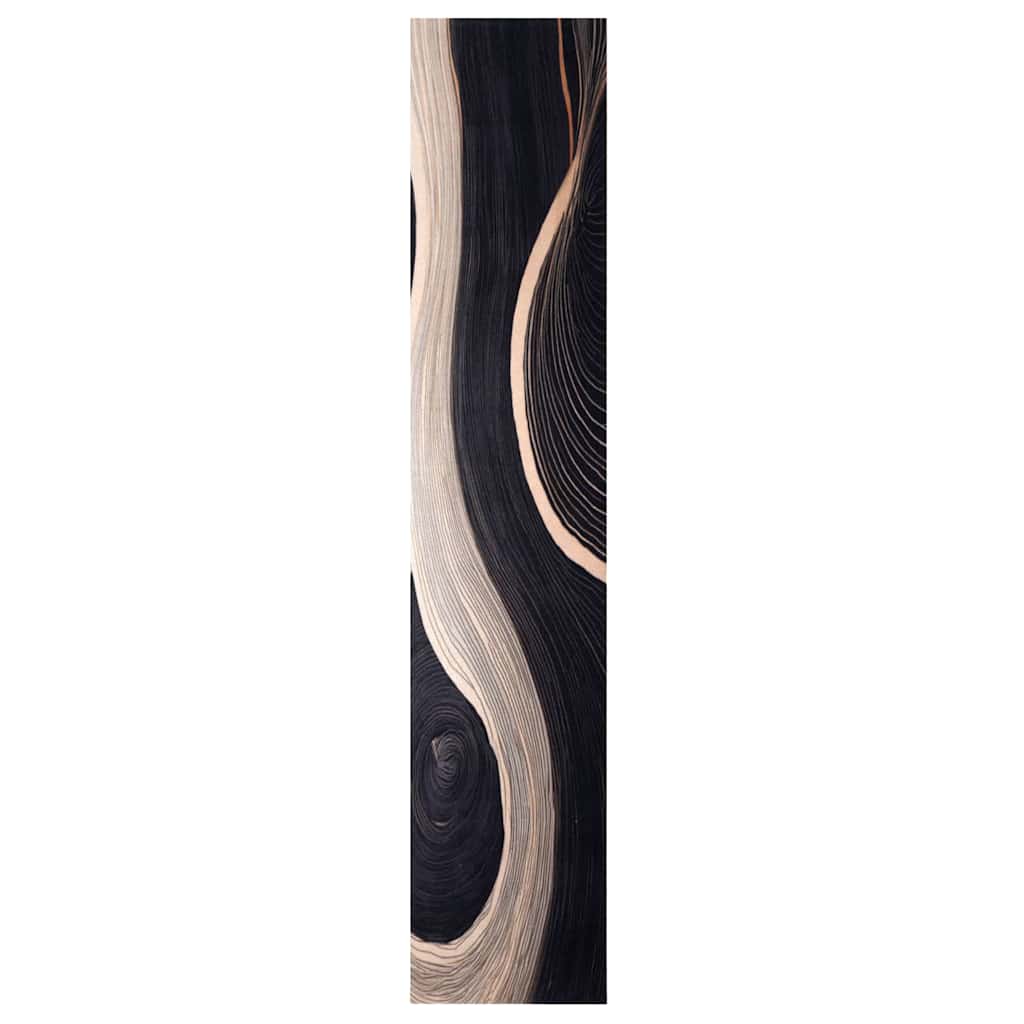 Køkken Måtte Art Deco Sort 300 X 60 Cm Fløjl - Billede 2