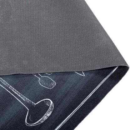 Køkken Måtte Toile Sort 180 X 60 Cm Fløjl - Billede 4
