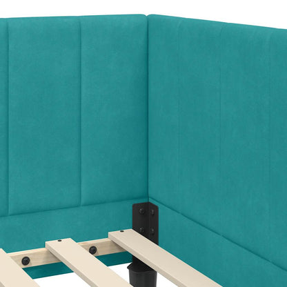 Hjørnesengramme Med Madras Turkis 80 X 200 Cm Fløjl - Billede 10