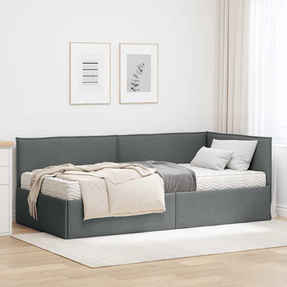 Hjørnesengramme Med Madras 2 Stk. Fløjl - Variant 3394022