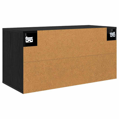 Vægmonteret Tv Skab Eg 80 X 34,5 X 40 Cm Konstrueret Træ - Billede 7