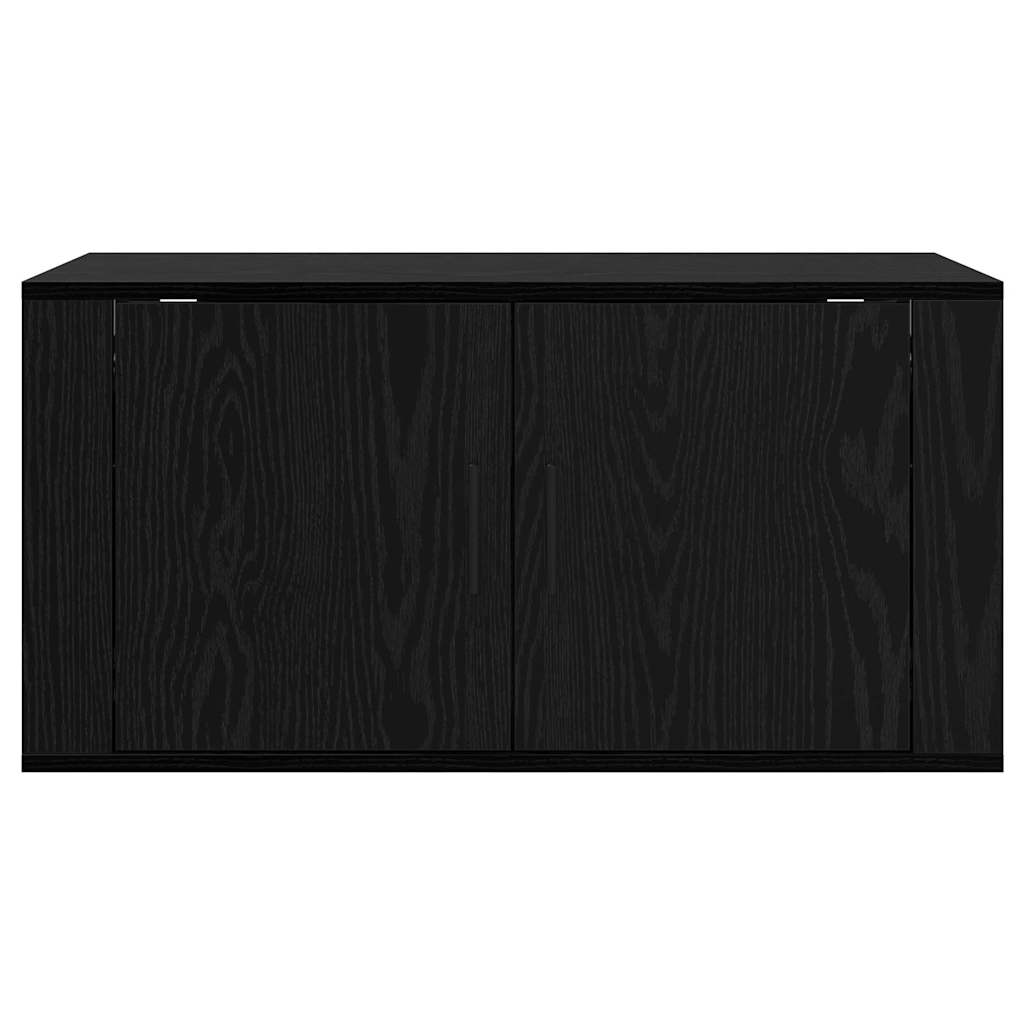 Vægmonteret Tv Skab Eg 80 X 34,5 X 40 Cm Konstrueret Træ - Billede 5