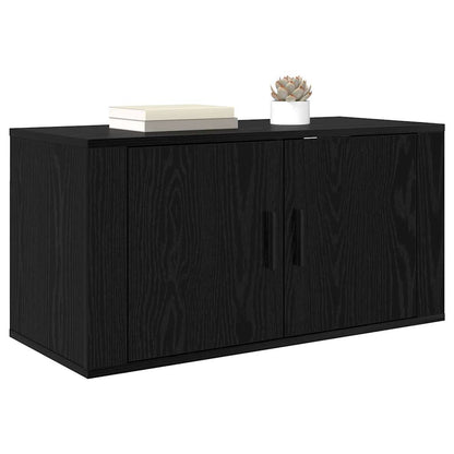 Vægmonteret Tv Skab Eg 80 X 34,5 X 40 Cm Konstrueret Træ - Billede 3