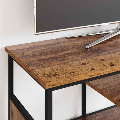 Tv-skab 100 X 35 X 45 Cm Ingeniørt Træ Og Jern - Billede 4
