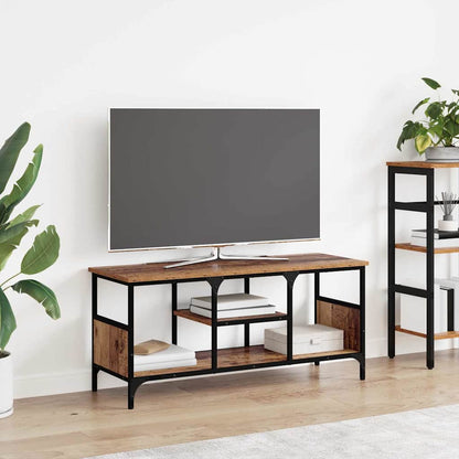 Tv-skab 100 X 35 X 45 Cm Ingeniørt Træ Og Jern - Hovedbillede