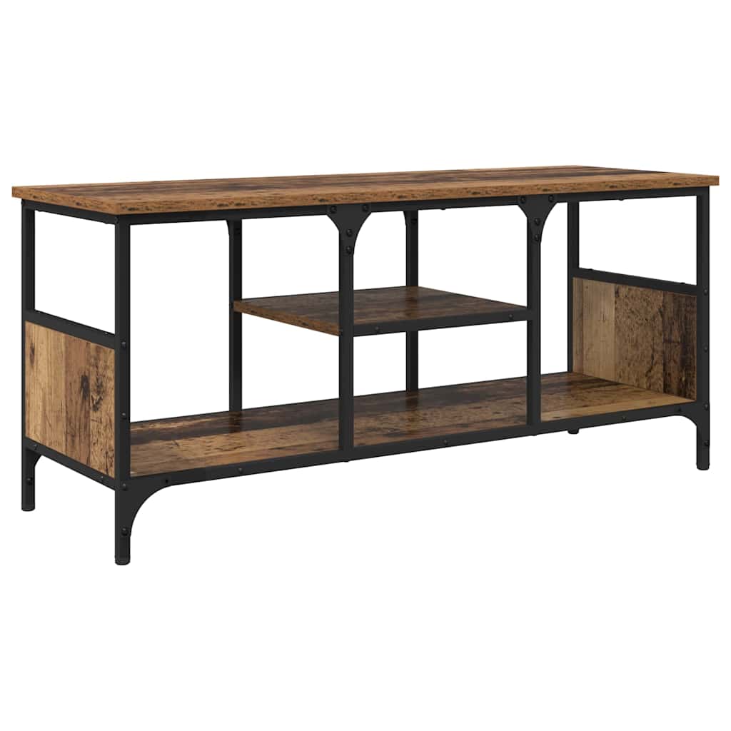 Tv-skab 100 X 35 X 45 Cm Ingeniørt Træ Og Jern - Billede 2