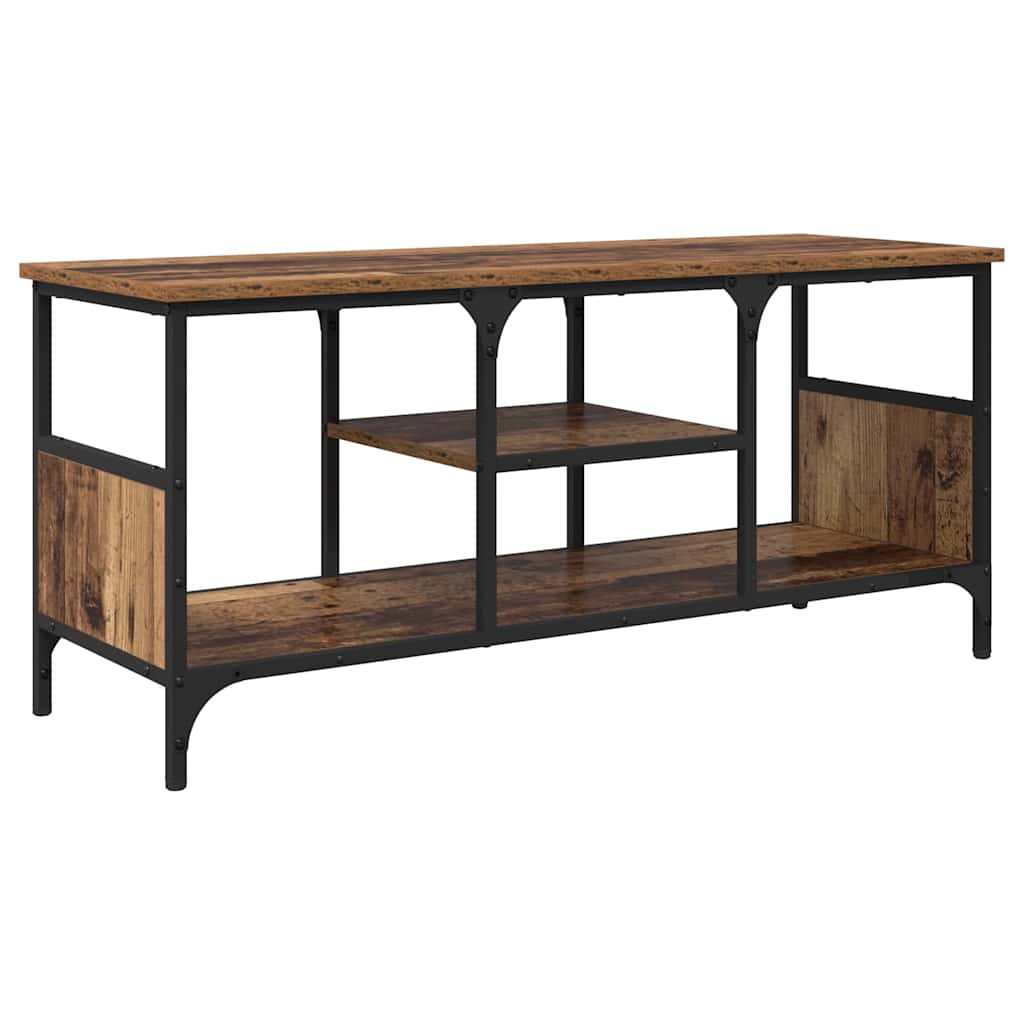 Tv-skab 100 X 35 X 45 Cm Ingeniørt Træ Og Jern - Billede 7