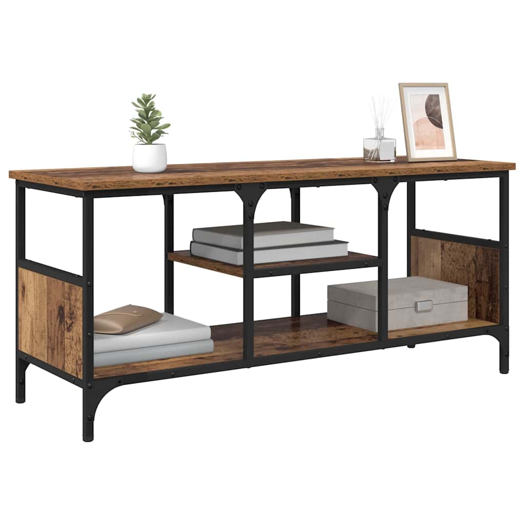 Tv-skab 100 X 35 X 45 Cm Ingeniørt Træ Og Jern - Billede 3