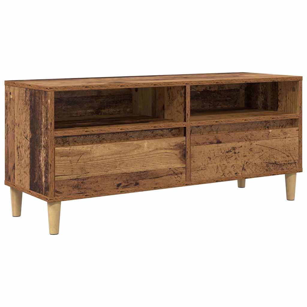 Tv-skab 100 X 34,5 X 44,5 Cm Konstrueret Træ - Billede 2