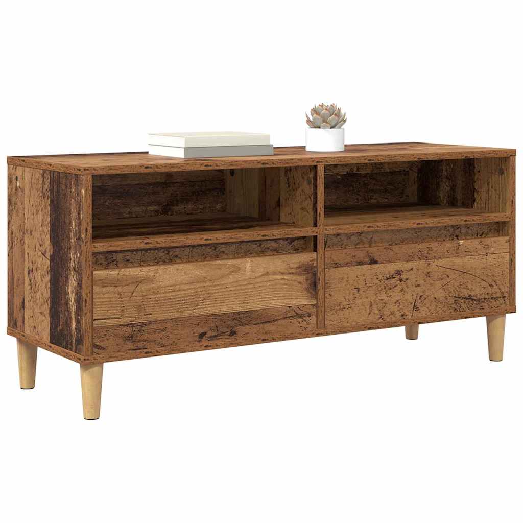Tv-skab 100 X 34,5 X 44,5 Cm Konstrueret Træ - Billede 3