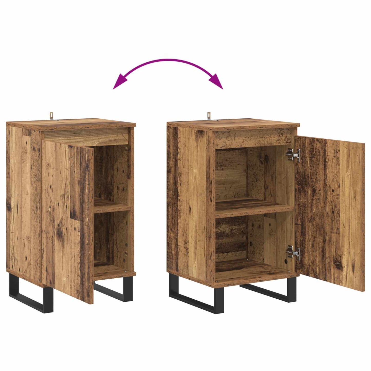 Sideboard 40 X 35 X 70 Cm Konstrueret Træ - Billede 11