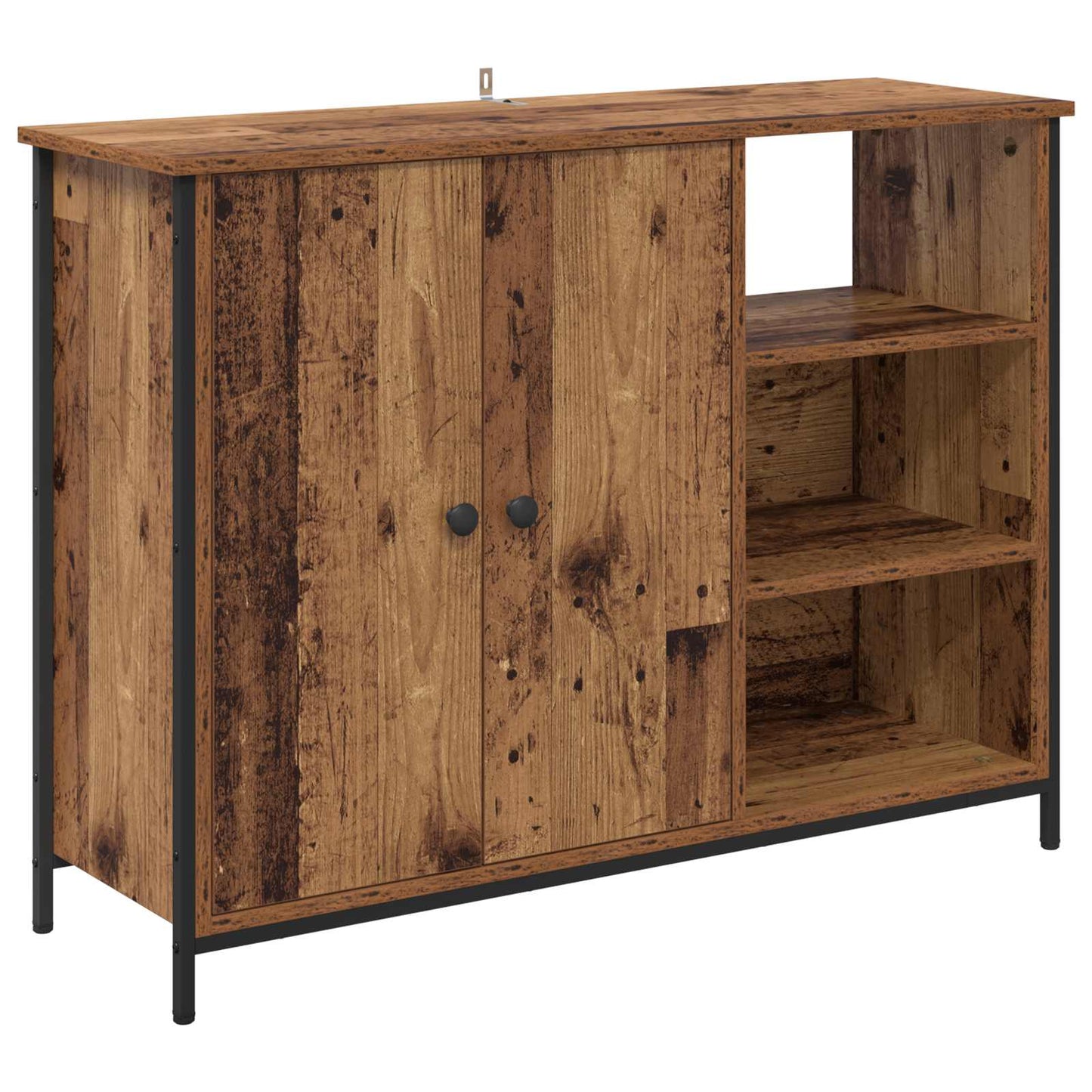 Sideboard 100 X 33 X 75 Cm Konstrueret Træ - Billede 2