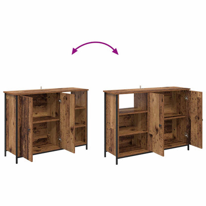 Sideboard 100 X 33 X 75 Cm Konstrueret Træ - Billede 11
