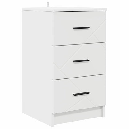 Natskab Med Skuffe 38 X 38 X 66 Cm Konstrueret Træ - Billede 2