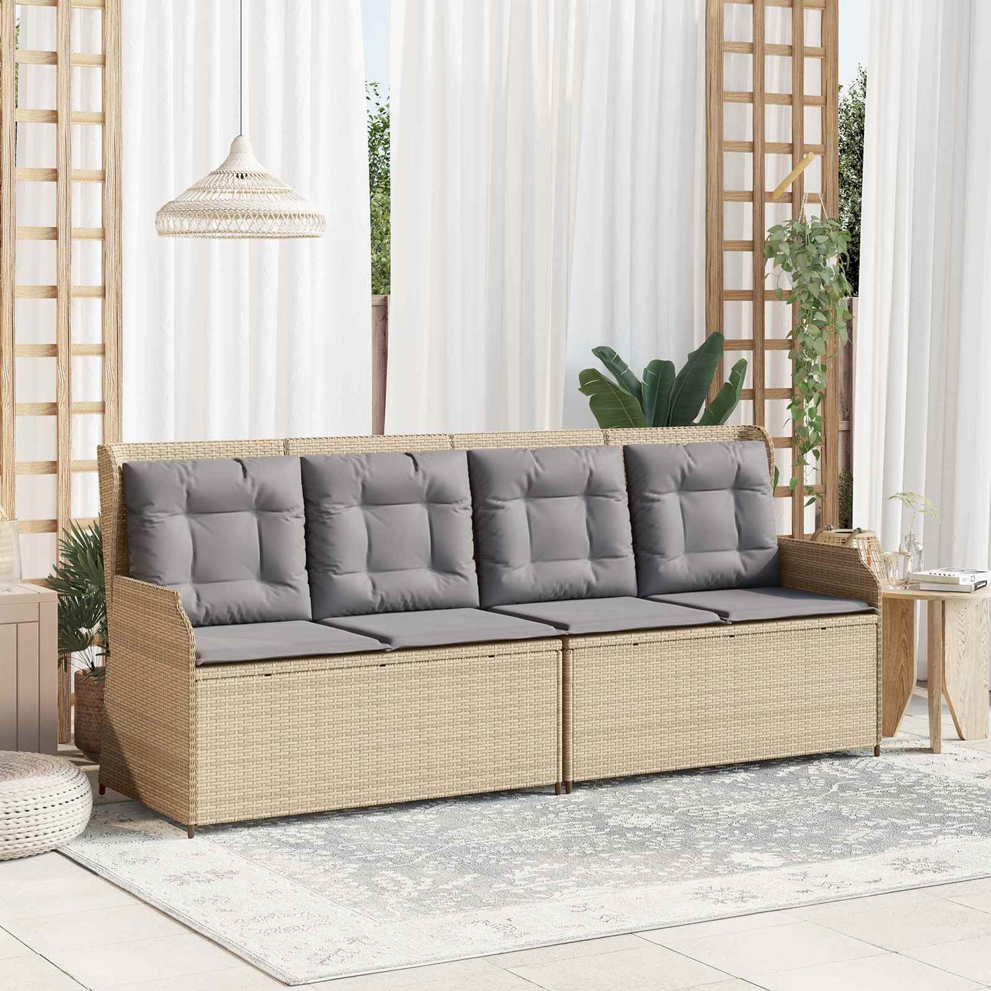 Havebænk Polyrattan - Variant 3394452