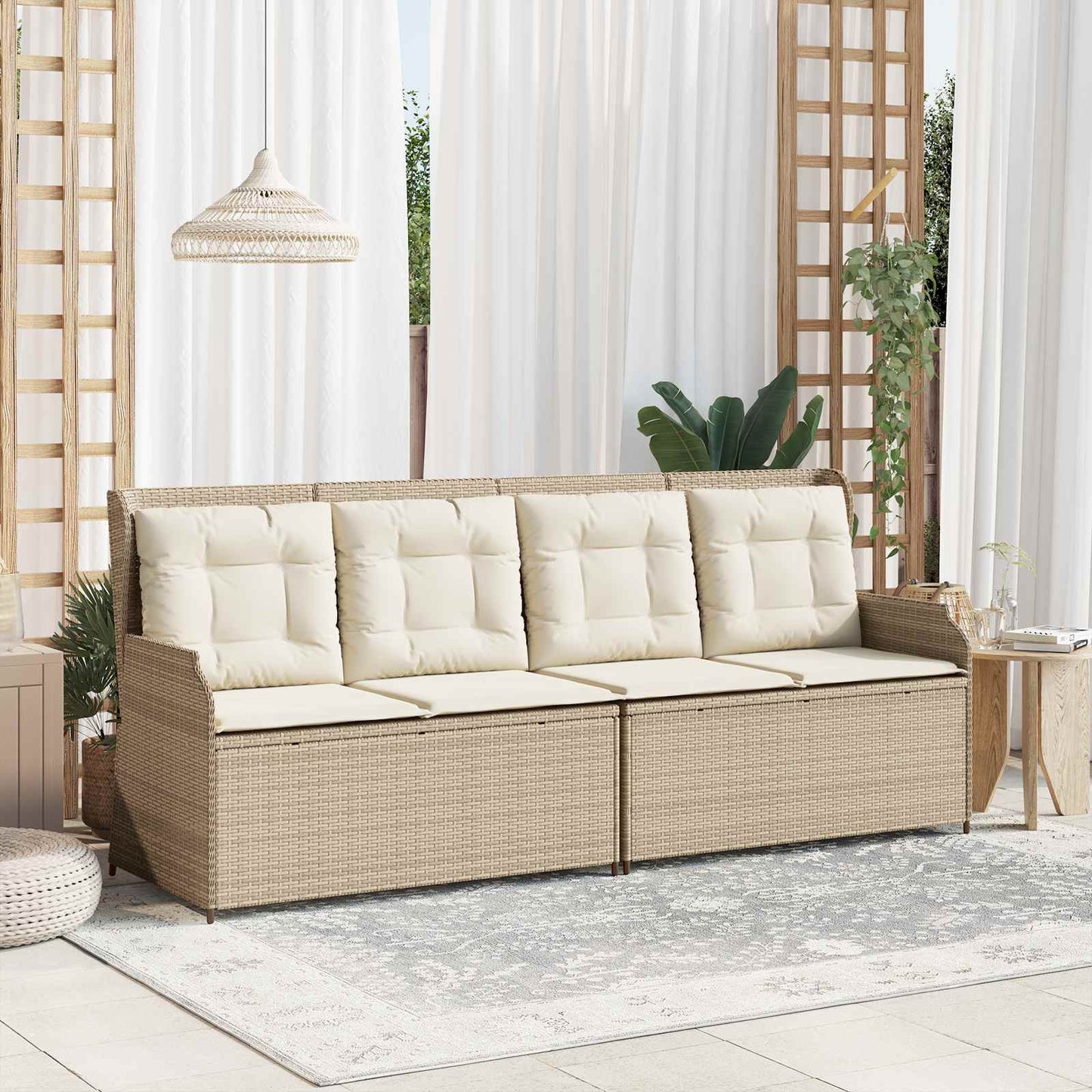 Havebænk Polyrattan - Variant 3394453