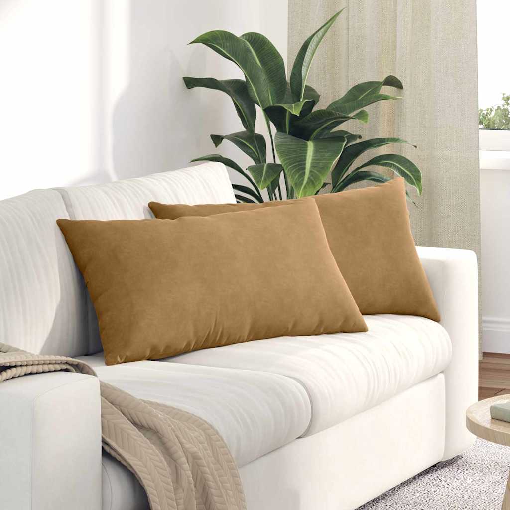 Sofapuder 2 Dele 60 X 40 Cm Velourstof