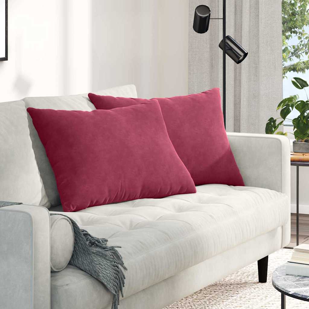 Sofapuder 2 Dele 60 X 40 Cm Velourstof