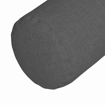 Bolsterpuder 2 Dele Mørkegrå Ø 25 X 70 Cm Stof - Billede 8