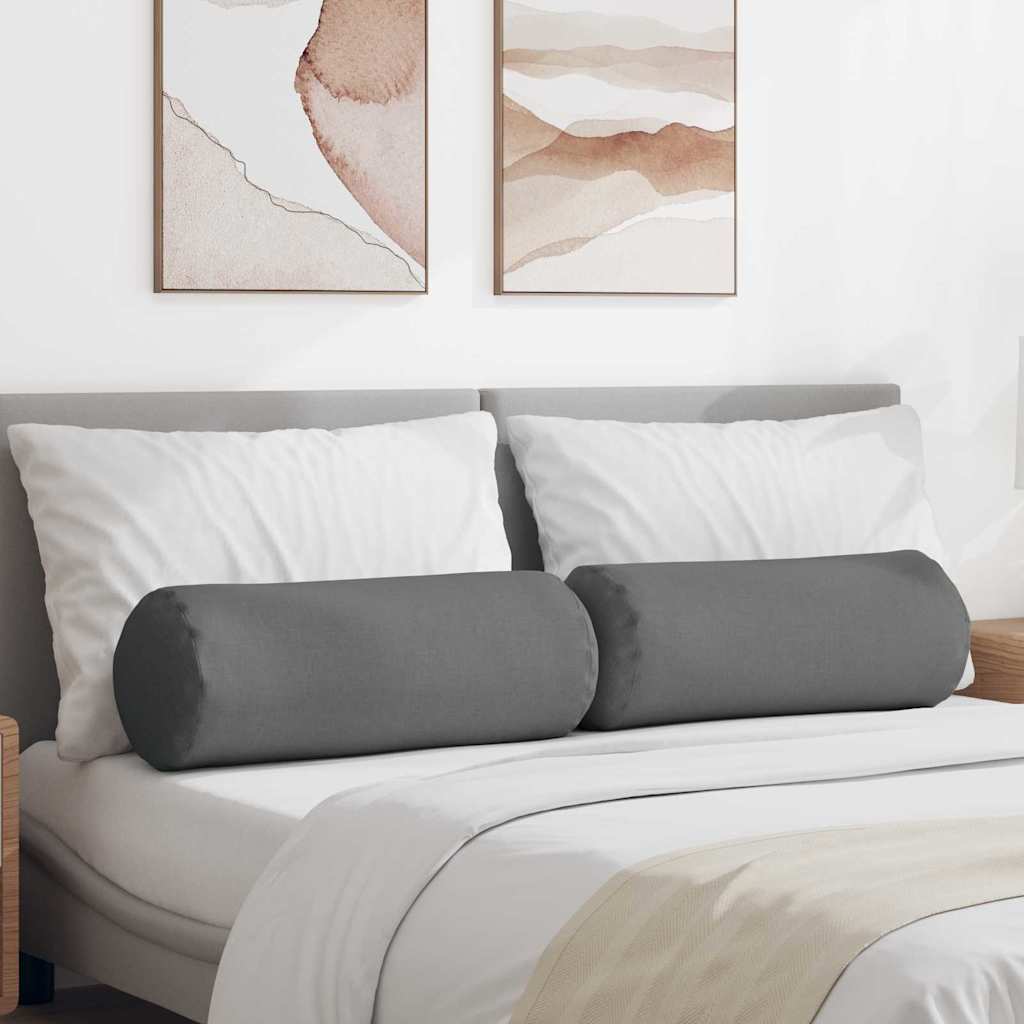 Bolsterpuder 2 Dele Mørkegrå Ø 25 X 70 Cm Stof - Hovedbillede