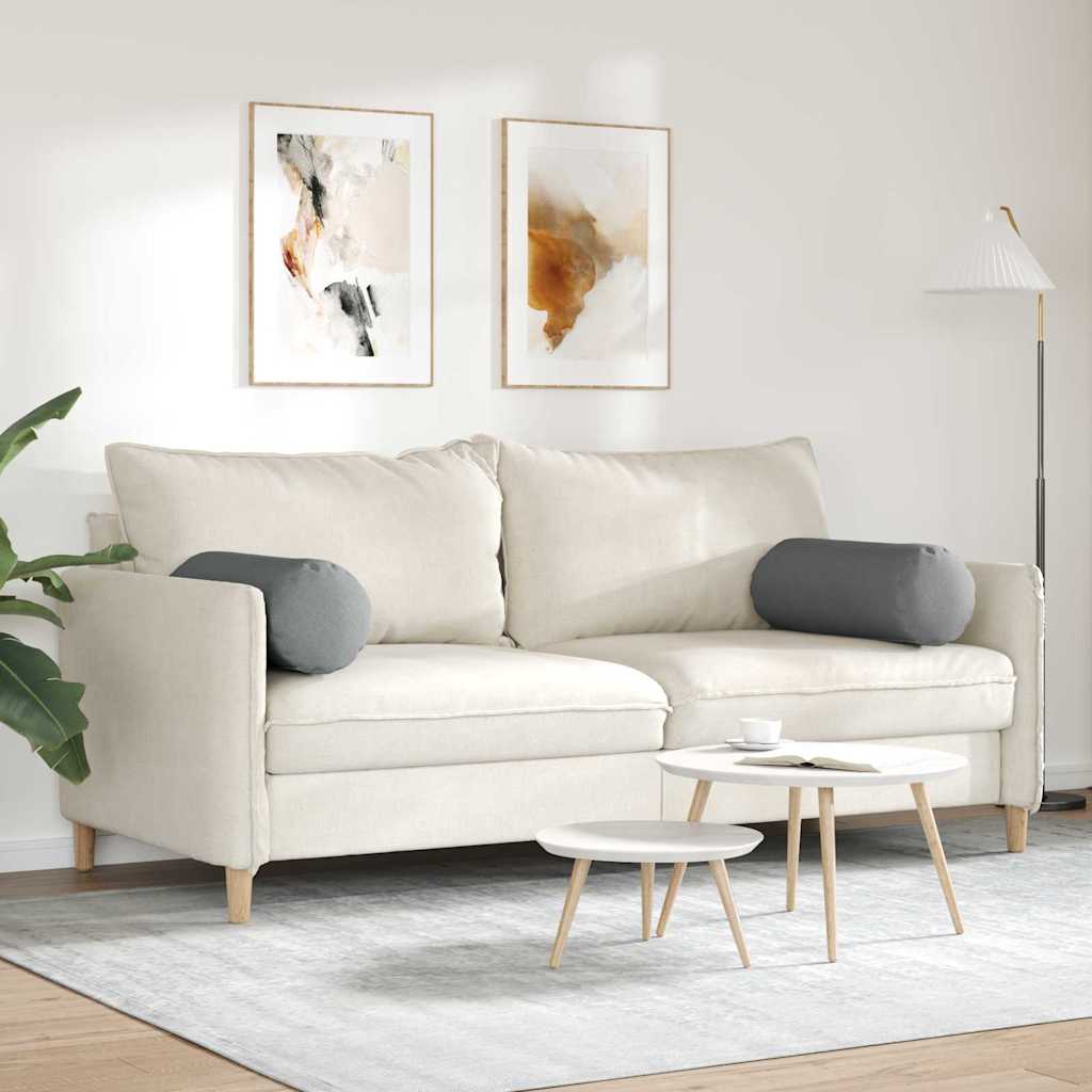 Bolsterpuder 2 Dele Mørkegrå Ø 25 X 70 Cm Stof - Billede 4
