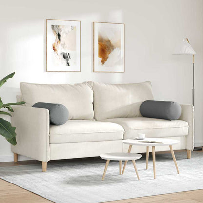 Bolsterpuder 2 Dele Mørkegrå Ø 25 X 70 Cm Stof - Billede 4