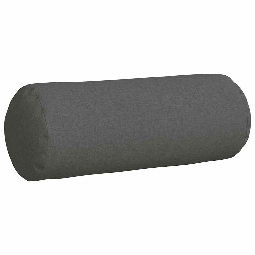 Bolsterpuder 2 Dele Mørkegrå Ø 25 X 70 Cm Stof - Billede 5
