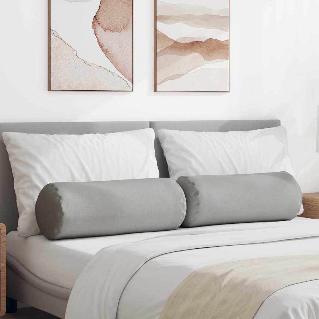 Bolsterpuder 2 Dele Skygrå Ø 25 X 70 Cm Stof - Hovedbillede